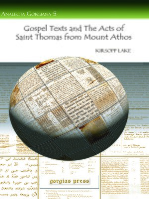 cover image of Gospel Texts and the Acts of Saint Thomas from Mount Athos